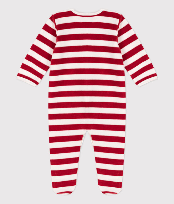 Babies' Velour Sleepsuit STOP /MARSHMALLOW