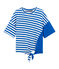 Short-sleeved T-shirt PERSE blue/MARSHMALLOW white