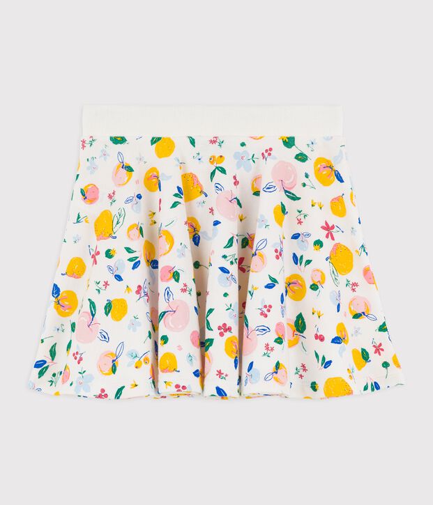 Girl's Cotton Skirt white/multicolor