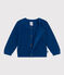 Babies' Knitted Cotton Cardigan INCOGNITO blue