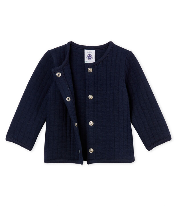 Baby girls' cardigan in quilted tube knit SMOKING