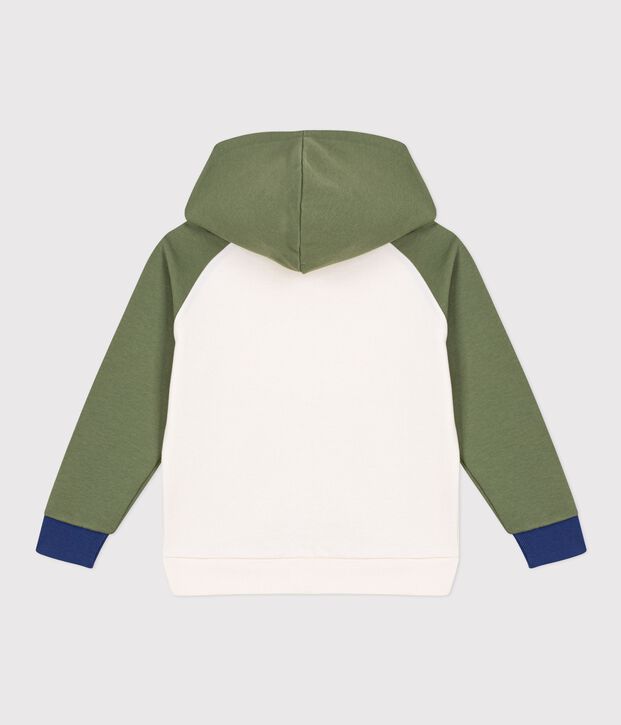 Children's cotton hoodie Ecru/multicolor