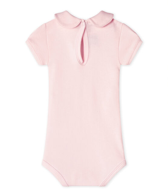 Baby girls' bodysuit with collar Vienne pink
