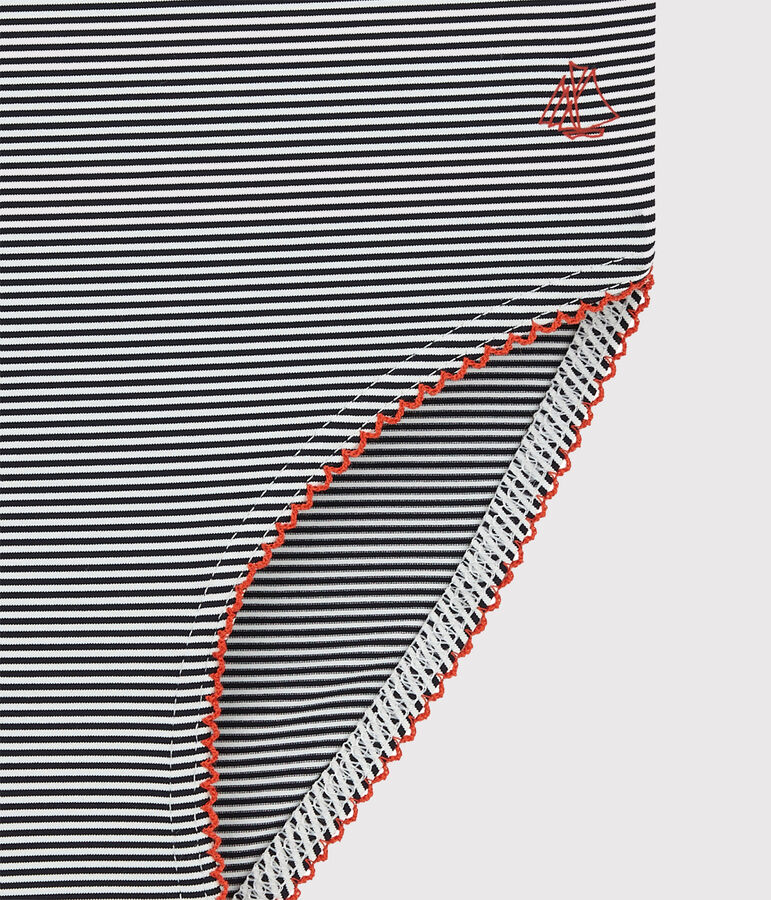 Girls' One-Piece Swimsuit ABYSSE blue/LAIT white