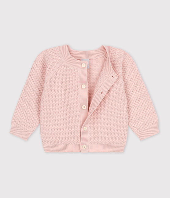 Babies' Cotton Knit Cardigan SALINE pink