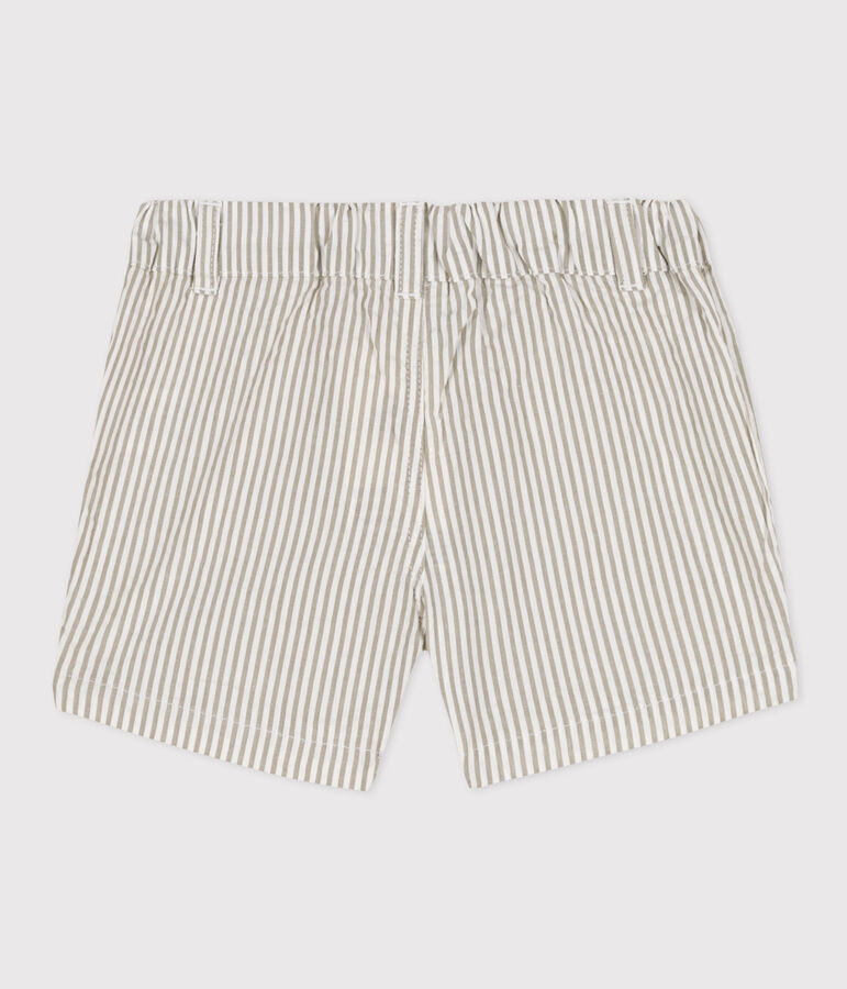 Babies' Seersucker Shorts green/white