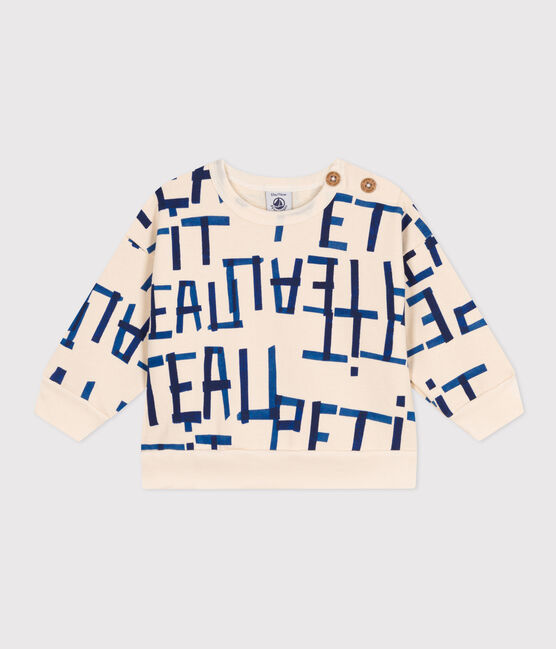 Babies' Patterned Fleece Sweatshirt AVALANCHE white/MULTICO