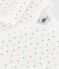 Babies' footless printed cotton pyjama suit MARSHMALLOW /ADRIATIC