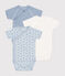 Babies' short-sleeved wrapover cotton bodysuits - 3-Pack variante 1