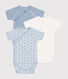 Babies' short-sleeved wrapover cotton bodysuits - 3-Pack