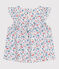 Babies' sleeveless floral print cotton blouse MARSHMALLOW white/MULTICO white