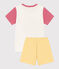 Children's Unisex Petit Bateau X Snoopy Cotton Playsuit MARSHMALLOW white/MULTICO white