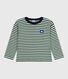Children's long-sleeved stripy cotton T-shirt