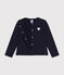 Girls' fleece cardigan SMOKING blue