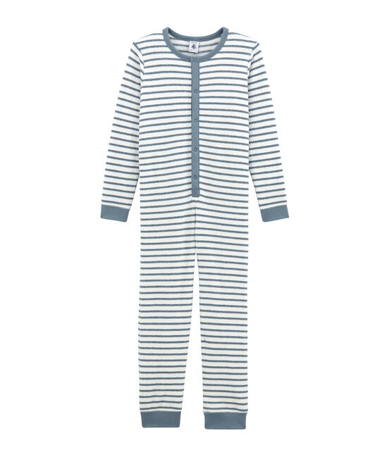 Little boy's loungewear onesie MARSHMALLOW white/ASTRO blue
