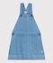 Girls' Light Denim Pinafore DENIM CLAIR blue