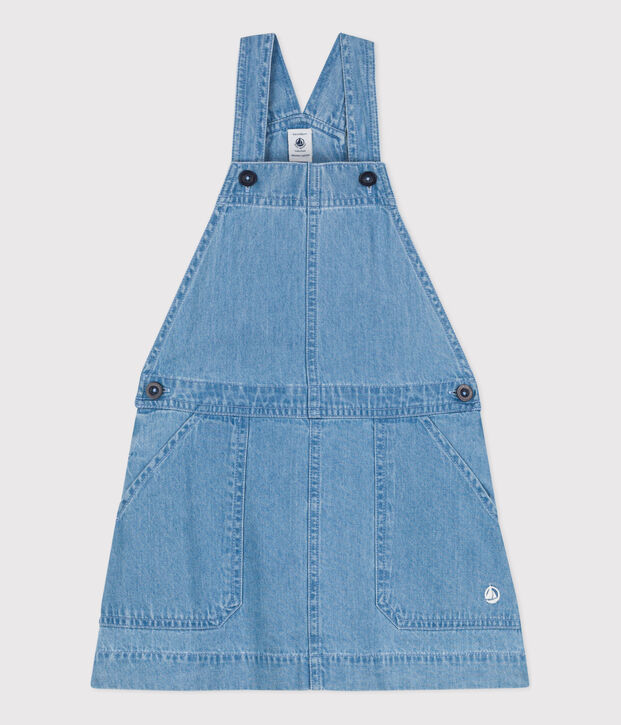 Girls' Light Denim Pinafore blue