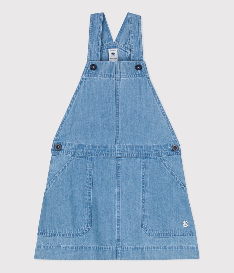 Girls' Light Denim Pinafore blue