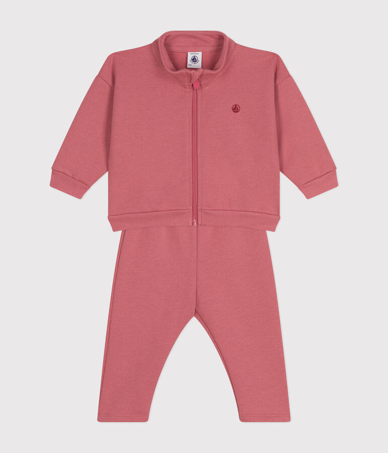 Babies' sweatshirt and trousers set pink