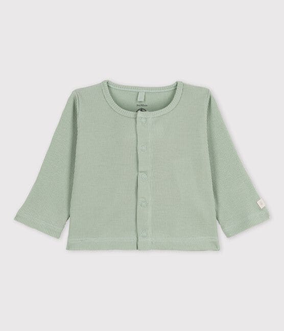 Babies' Cotton and Lyocell Cardigan HERBIER green