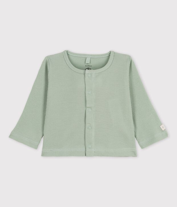 Babies' Cotton and Lyocell Cardigan green