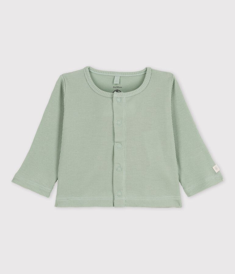 Babies' Cotton and Lyocell Cardigan green