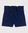 Children's plain cotton shorts MEDIEVAL blue