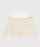 Women's cotton Breton T-shirt top MILK beige/CAJOU