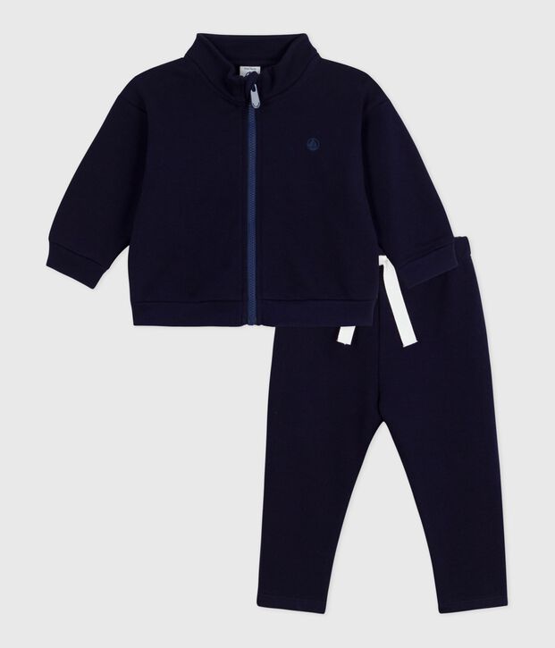 Babies' sweatshirt and trousers set in plain cotton SOIR