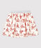 Girls' Fleece Skirt MARSHMALLOW white/TERKUIT red
