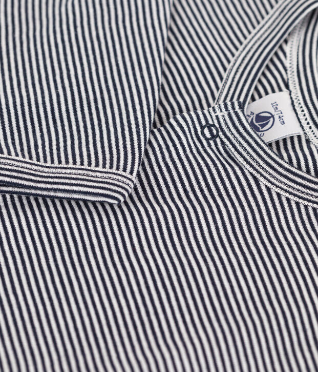 Babies' Cotton Cardigan blue/white