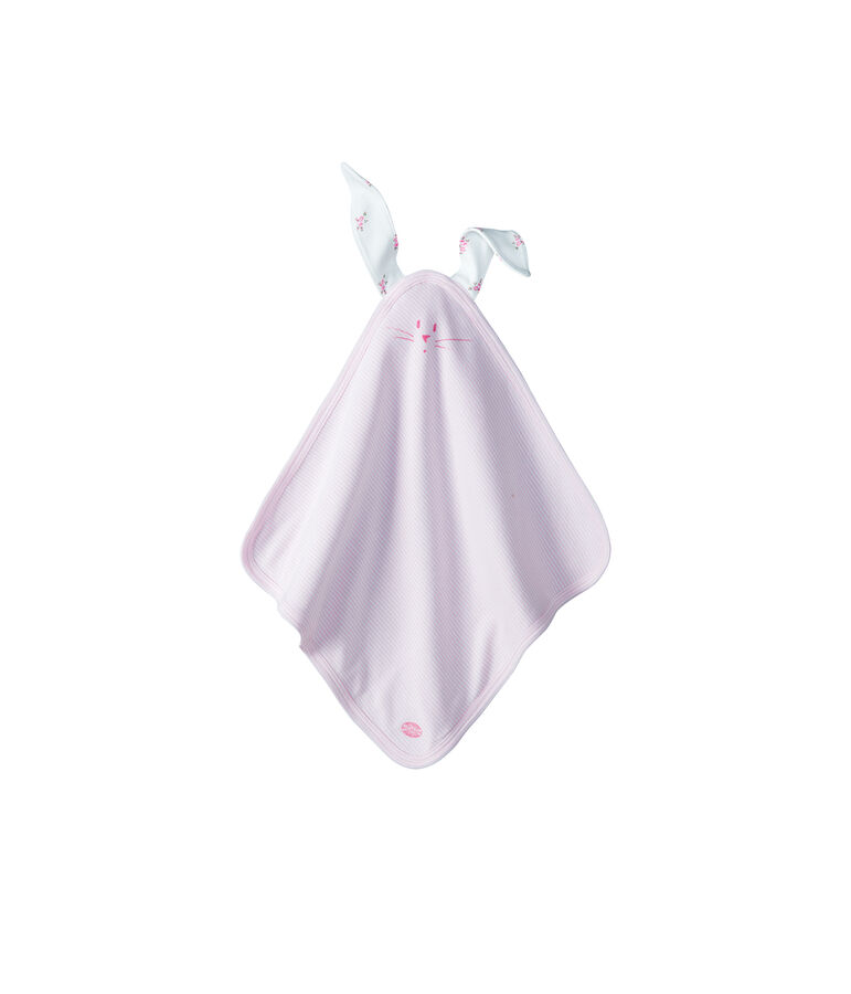 Babies' Ribbed Bunny Comforter white/pink