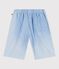 Children's Bermuda shorts in plain cotton blue