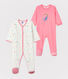 Infant Girls’ Velours Sleep Suits - 2-Piece Set