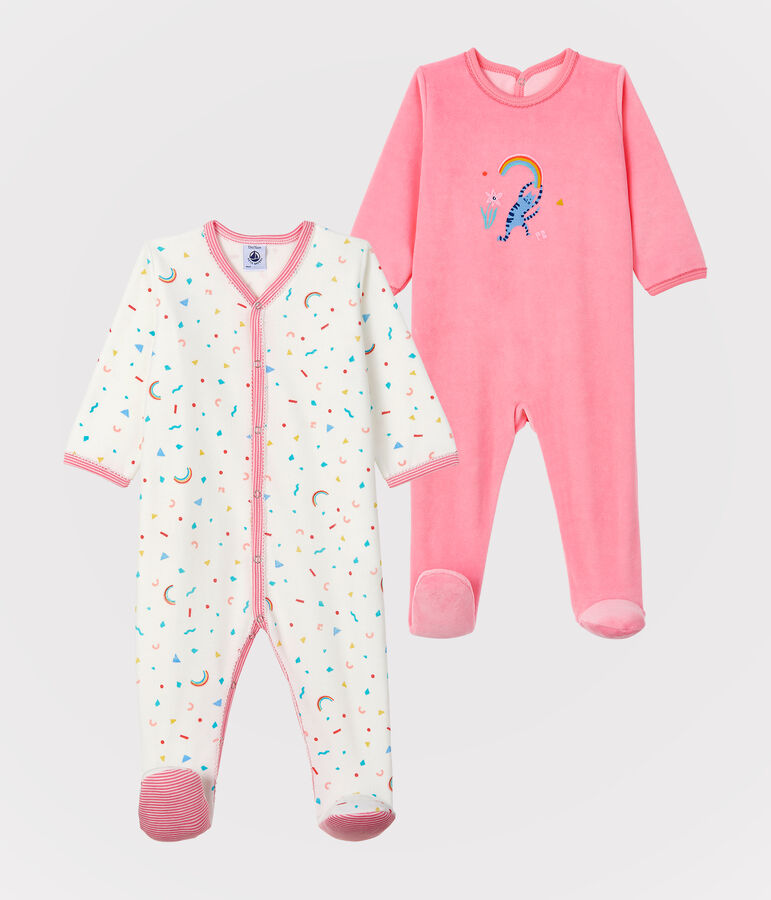 Infant Girls&rsquo; Velours Sleep Suits - 2-Piece Set variante 1