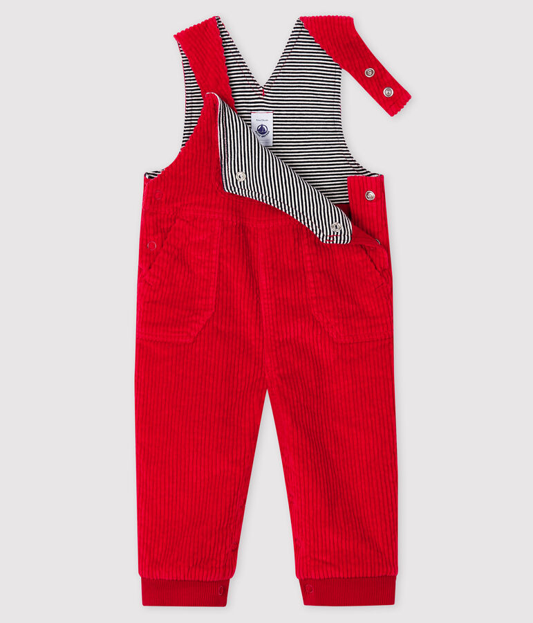 Baby boy's long dungarees red