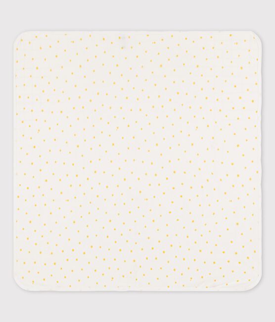 Babies' Organic Cotton Maternity Blanket MARSHMALLOW white/ORGE