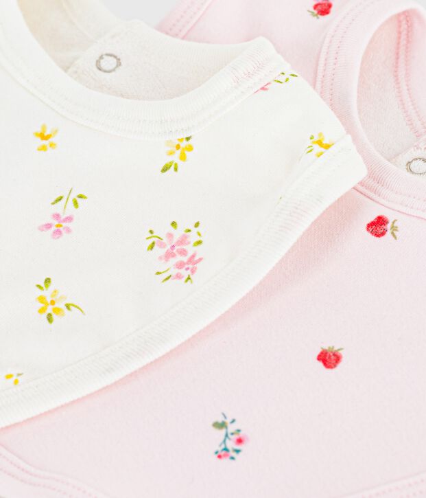 Pack of babies' floral-print cotton bibs multicolor