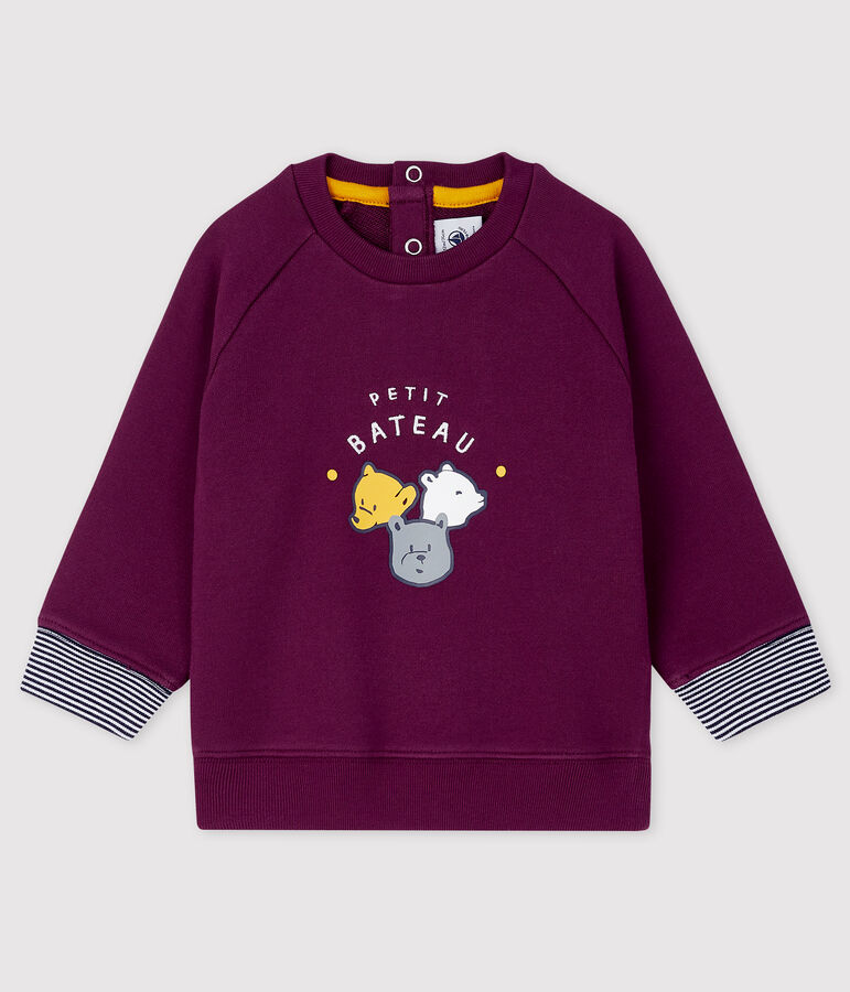 Baby boy's print sweatshirt purple