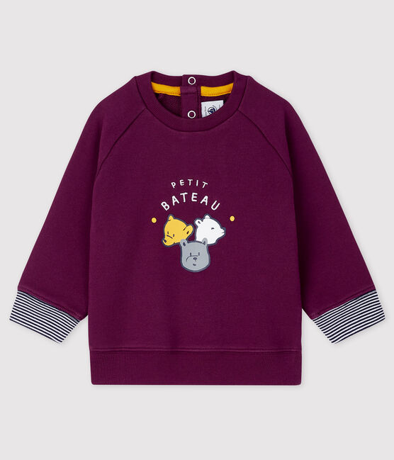 Baby boy's print sweatshirt CEPAGE purple