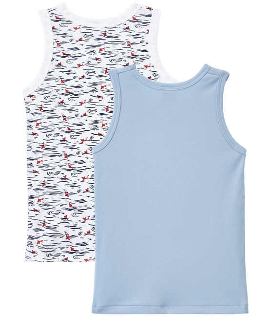 Set of 2 boys' tank tops LOT white