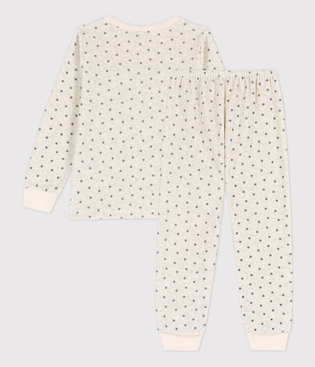 Children's Unisex Starry Velour Pyjamas beige/grey