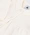 Babies' plain knitted dress white