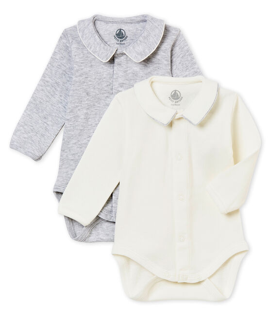 Set Of 2 Baby Boy S Long Sleeved Bodysuits Variante 1 Petit Bateau