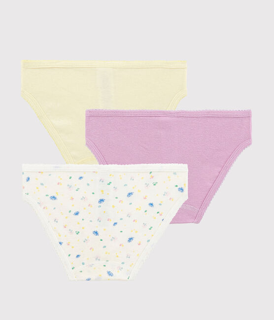 Girls' Cotton and Linen Blend Floral Knickers - 3-Pack variante 1