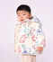 Babies' puffer jacket in animal print polyester Ecru/multicolor