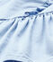 Baby girl's plain ruffled dress Bleu blue