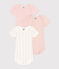 Babies' Mini-Heart Patterned Short-Sleeved Cotton Bodysuits - 3-Pack variante 1