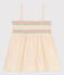 Girls' Sleeveless Cotton Gauze Blouse AVALANCHE Ecru