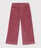 Children's wide-leg corduroy trousers pink
